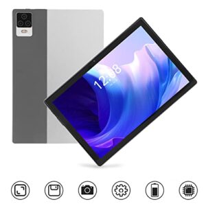 Naroote 10.1in Tablet, 10GB 256GB for Android 11 Dual SIM Dual Standby 4G LTE Calling Tablet PC for Playing (Silver)