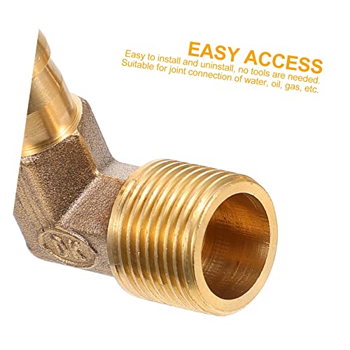 VILLCASE 2pcs 90 Valve Connector Gas Fitting Connector Hose Fittings Brass Pagoda Fitting Joint Water Filter Elbow Connect Elbow Quick Connect Water Fittings Copper