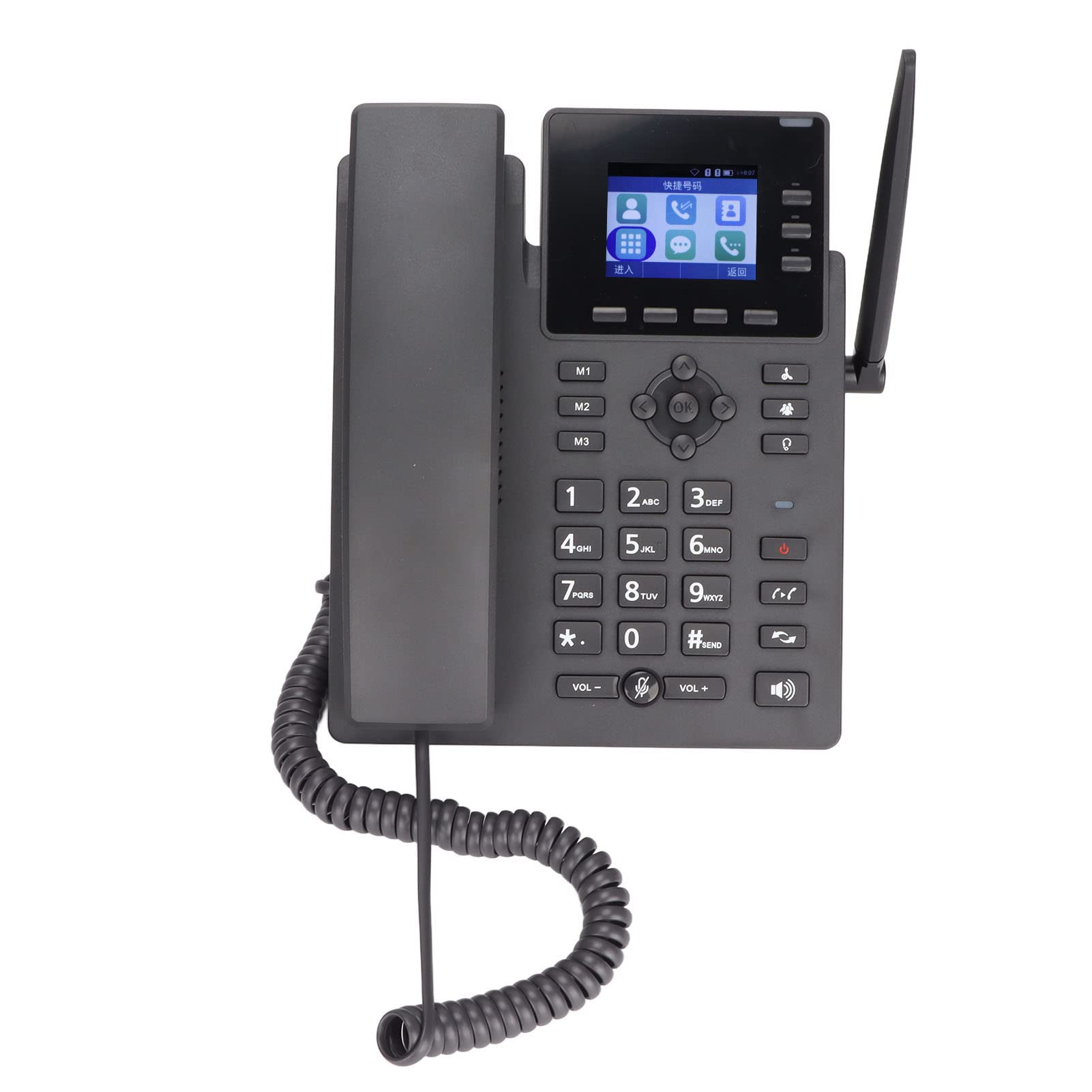 SIP Phone, 4G WiFi VOIP Phone 3 Lines 100-240V Speed Dial for Business Office (US Plug)