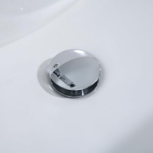 𝐓𝐈𝐎𝐑𝐈𝐘 Universal Bathroom Sink Stopper - 1.1~1.5" Sink Drain Stopper, Full-Size Bounce Bullet Type Pop Up Basin Drain Strainer, Chrome Anti-Clogging Sink Drain Filter with Hair Catcher (Silver)