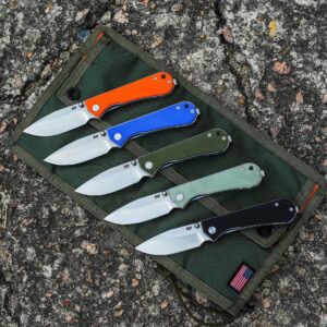 NUKNIVES S13 Kumpanter Small Folding Pocket Knife - 3 Inch D2 Folding knife and G10 EDC Pocket Knife with Clip - Pocket knives & Folding Knives for Men and Women - Black