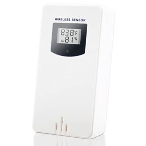 weather station indoor outdoor thermometer wireless remote sensor, home weather station temperature humidity monitor