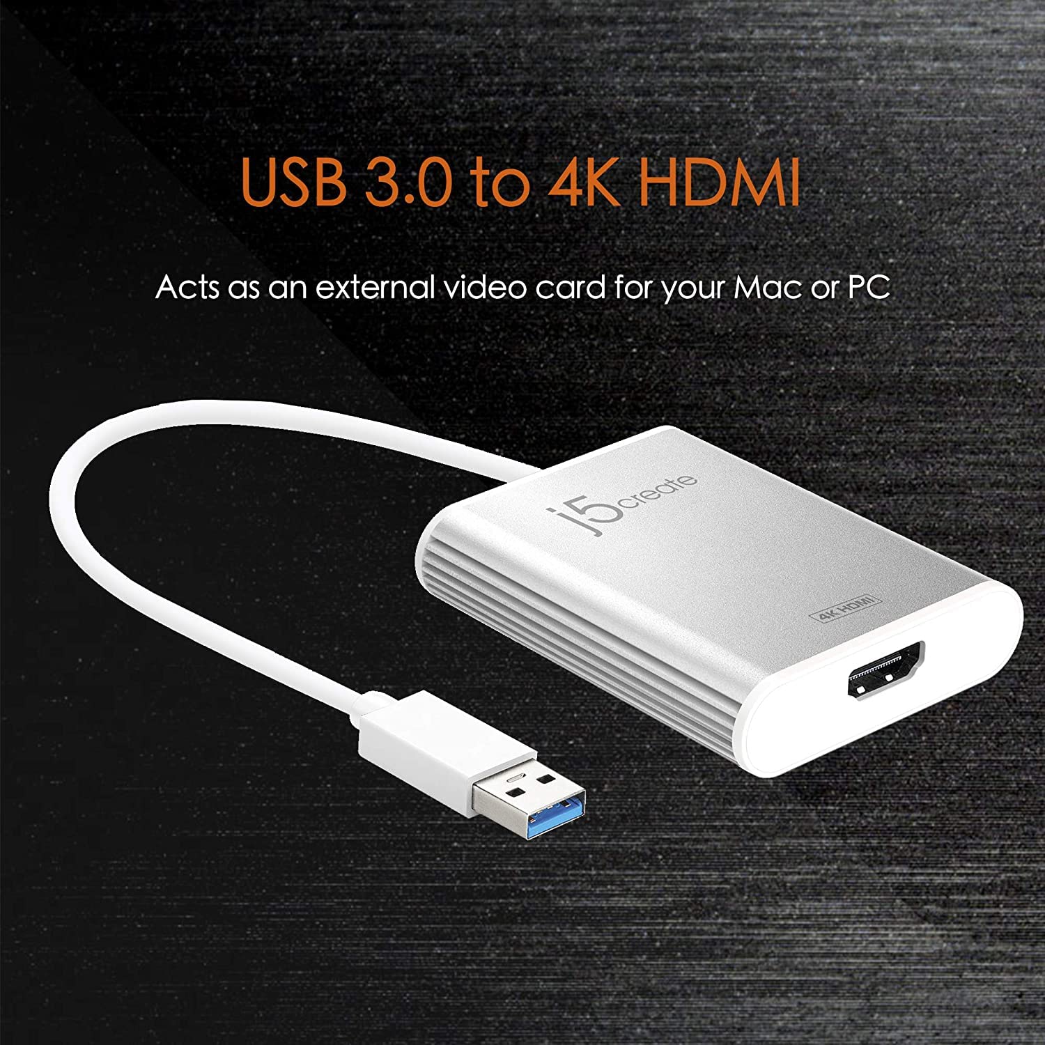 j5create USB Type-A 3.0 to 4K HDMI Display Adapter + USB C to USB Type-A Adapter (JUA354 + JUCX15X2)