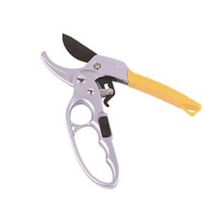 holyfire garden shears, pruning shears for gardening, garden clippers for trimming rose, floral, tree, yellow-1pc