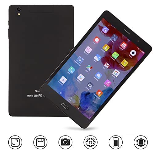 Yoidesu 8 Inch Tablet, Calling Tablet Black 1920x1200 4GB RAM 64GB ROM 4G LTE, Dual SIM Dual Standby Tablet PC for Game Study 100‑240V (US Plug)