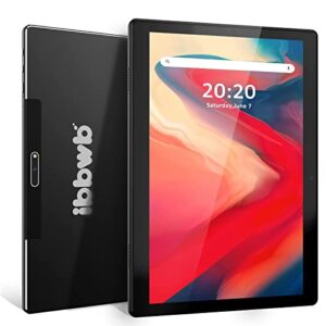 tablet 10.1 inch android 10.0 tablets, 32gb tablet with 128gb expansion, quad-core processor and hd dual camera tableta, long battery life, bluetooth, google certificated, gps, black