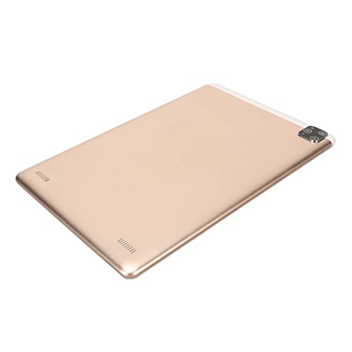 Naroote Tablet, Call Support 10 Inch IPS Screen 10 Inch Tablet Gold Octa Core Processor 4G RAM 256G ROM for Travel (US Plug)