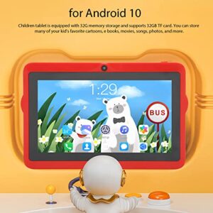 Yoidesu 7in Tablet, Kids Tablet 5G WiFi Dual Band 2GB 32GB 8 Cores CPU for 10, Dual Camera Single Speaker Tablet with Stand 100‑240V (US Plug)