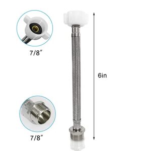 OhanaWe Toilet Supply Hose Extension 8inch, 7/8 Male To 7/8 Female Ballcock,Connector to Toilet Tank Compatible With TOTO Series Washlet