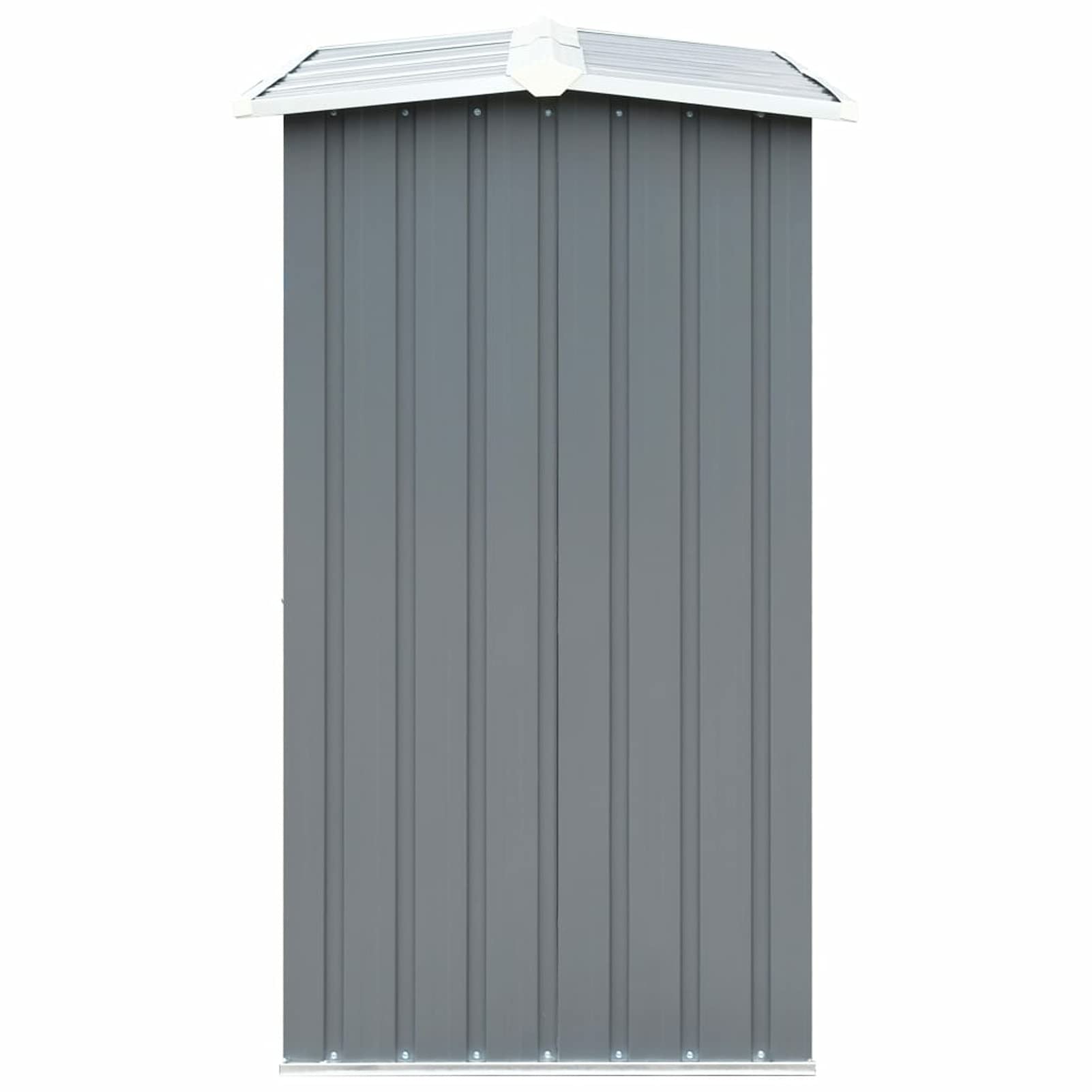 Gecheer Garden Log Storage Shed Galvanized Steel 67.7"x35.8"x60.6" Gray Strong and Practical