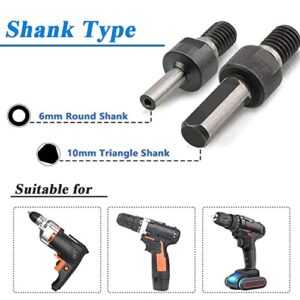 Eyech Drill Angle Grinder Adapter, 6mm &10mm Arbor Mandrel Adaptor with 2 Spanner Wrench and 3 Set Flange Nut Parts Set, Electric Drill Conversion Angle Grinder Connecting Rod Kit