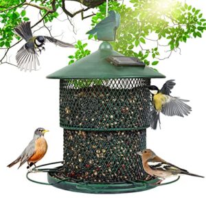 metal bird feeders for outdoors hanging,squirrel proof wild bird feeder,outside solar mesh tube birdfeeder,birdfeeders for finch,cardinal,blue jay