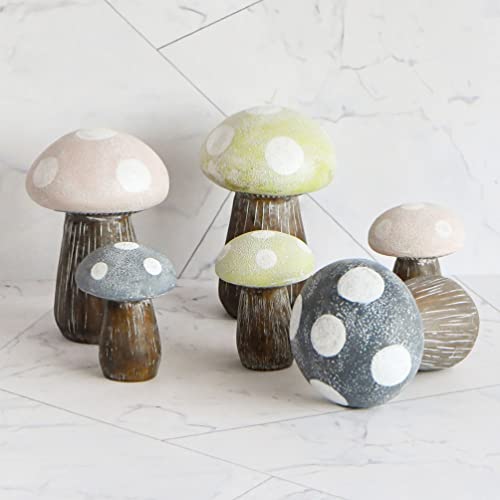 ABOOFAN Artificial Plants 2pcs Tiny Mushrooms Mini Mushroom Miniature Figurines Artificial Mushroom Statue Resin Mushroom Model for Landscape Plant Pot Bonsai Craft Home Decor