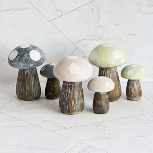 ABOOFAN Artificial Plants 2pcs Tiny Mushrooms Mini Mushroom Miniature Figurines Artificial Mushroom Statue Resin Mushroom Model for Landscape Plant Pot Bonsai Craft Home Decor