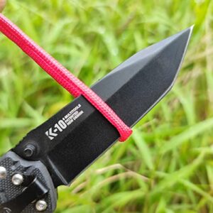 7.8“ Multitool Pocket Knife, Tanto Folding Knife Camping Fishing Tool for Men, 5 in 1 Multitool Knife with Bottle Opener Screwdriver Rope Cutter Box Opener Glass Breaker