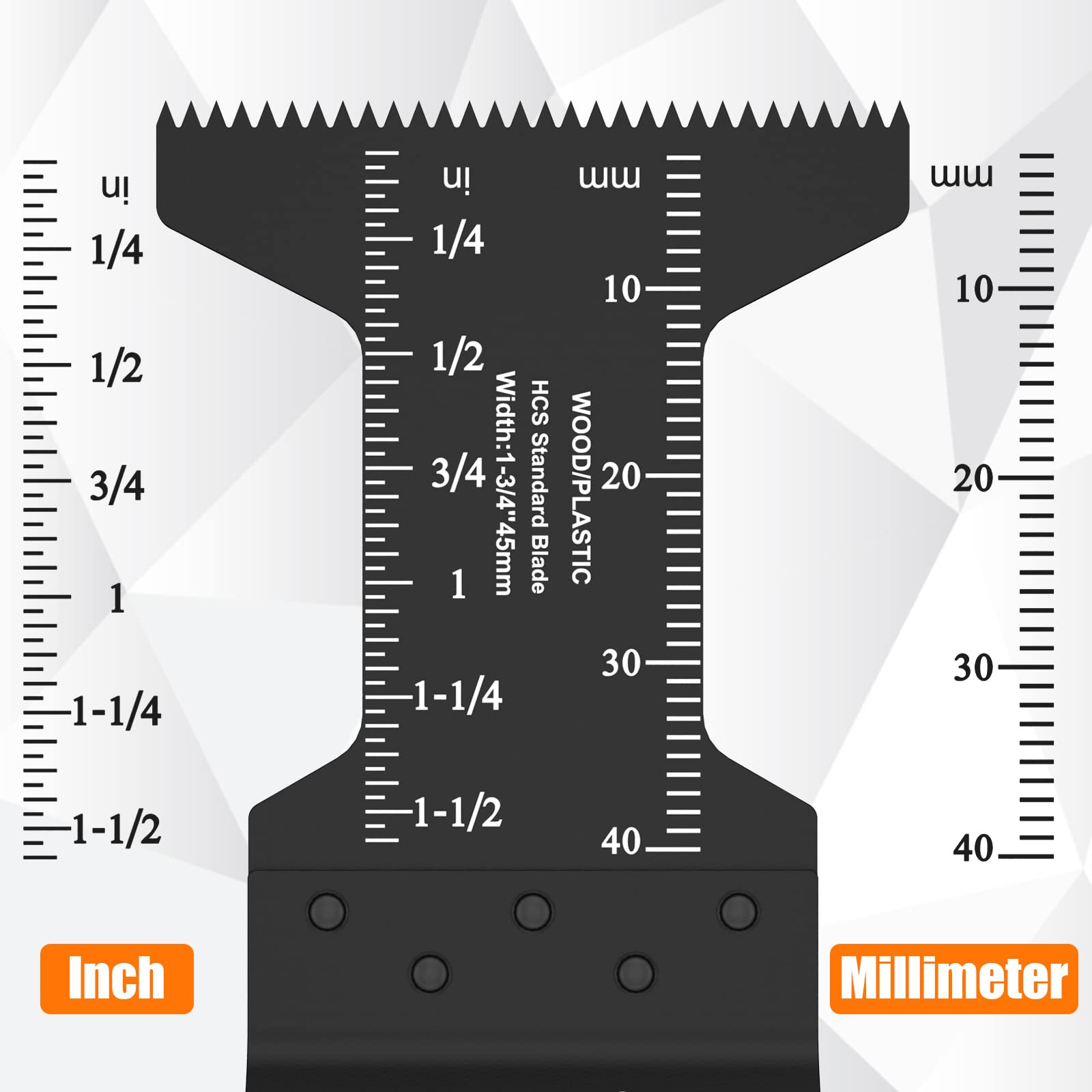 Kyoffiie 100Pcs Oscillating Saw Blades, 1-3/4" Quick Release Multi Tool Blades Kits Universal Oscillating Tool Blades Wood Plastic Multitool Blades Compatible with Dewalt Ryobi Makita Bosch Craftsman