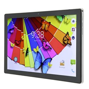 kufoo 10.1in tablet, silvery 8gb ram 256gb rom gaming tablet type c rechargeable 100 to 240v 5g wifi for home (us plug)