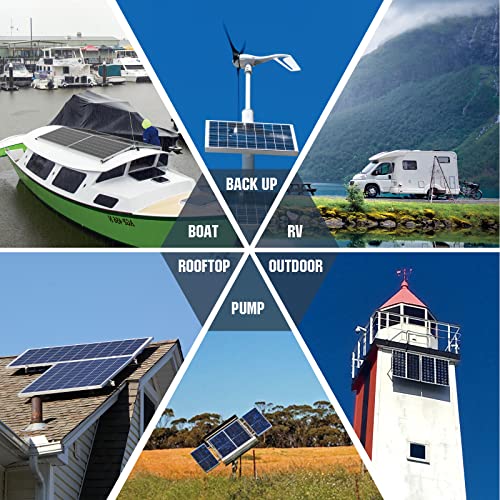 ECO-WORTHY 400 Watt 12 Volt Premium Solar Panel Kit :4pcs 100W Solar Panel+ 40A MPPT Charge Controller+ Bluetooth Module+ Mounting Z Brackets, 400W 12V Solar Power Off Grid System for Home, RV, Boat.