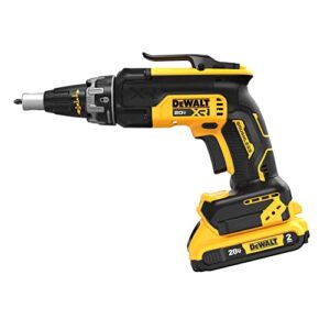 dewalt 20v max drywall screwgun with (2) 2ah batteries and charger (dcf630d2)