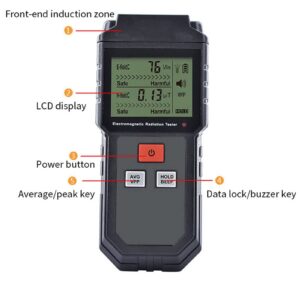 Geiger Counter,EMF Meters Reader Ghost Hunting,Digital Handheld EMF Detector Electromagnetic Field Radiation Detector