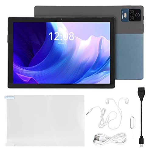 Yoidesu 10.1in Tablet, Tablet Computer HD 10GB 256GB WiFi for 11, 4G LTE Dual SIM Dual Standby Calling Tablet PC (Blue)