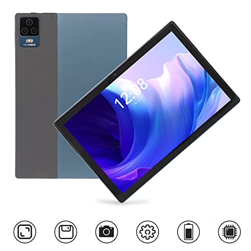 Yoidesu 10.1in Tablet, Tablet Computer HD 10GB 256GB WiFi for 11, 4G LTE Dual SIM Dual Standby Calling Tablet PC (Blue)