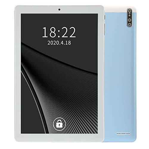 Yoidesu 10 Inch Tablet, Tablet PC for 11 3GB RAM 64GB ROM Octa Core, IPS Touch Screen Tablet with 3G Network WiFi 100‑240V (Blue)