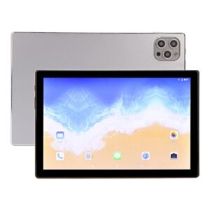 yoidesu 10.1in tablet, gaming tablet 256gb rom 10gb ram wifi for, 4g lte dual sim dual standby 3200x1440 hd call tablet (grey)