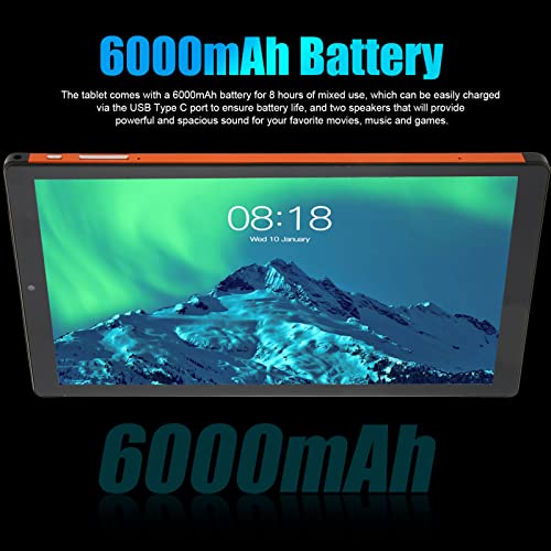 Pomya 10.1 Inch Tablet, 1920x1080 IPS Calling Tablet for 11.0, 6GB RAM 128GB ROM PC Tablet, Octa Core CPU 5G WiFi HD Tablet for Game, Music, Movie