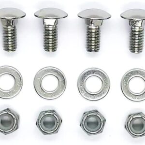 4PK 710-0451 712-04063 Replacement Stainless Steel Skid Shoe Bolts Carriage Bolts Nuts and Washers Kit for MTD Cub Cadet Snow Blower (5/16-18) 3/4" 784-5580