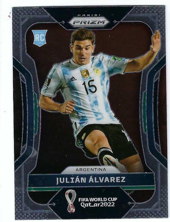 JULIAN ALVAREZ 2021-22 Panini Prizm Road to FIFA World Cup Qatar 2022 Soccer Rookie Card RC #4 Argentina Manchester City