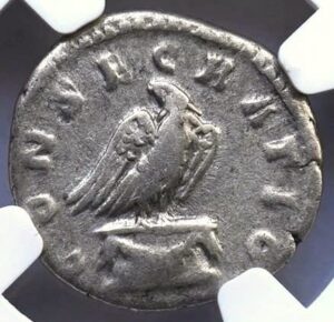 it 138-161 ad ancient imperial rome, emperor antoninus pius antique roman silver coin denarius choice fine ngc