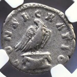 IT 138-161 AD Ancient Imperial Rome, Emperor Antoninus Pius Antique Roman Silver Coin Denarius Choice Fine NGC