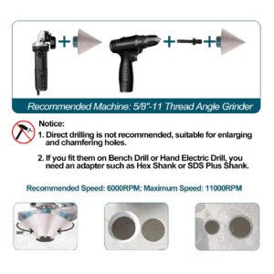 MINLAYCUT Diamond Cone Tile Bit 1-3/8" 35mm Tile Beveling Chamfer Bits for Enlarging Chamfering Holes in Granite Marble Porcelain Tile