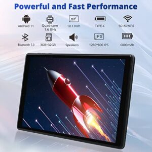 weelikeit Android Tablet 10 inch, 3GB+32GB 512GB Expand HD Touchscreen Google Tablets, Quad-Core, 6000mAh with Stylus Pen, Dual Camera, WiFi 6, Bluetooth 5.0, YouTube for Entertainment, Reading