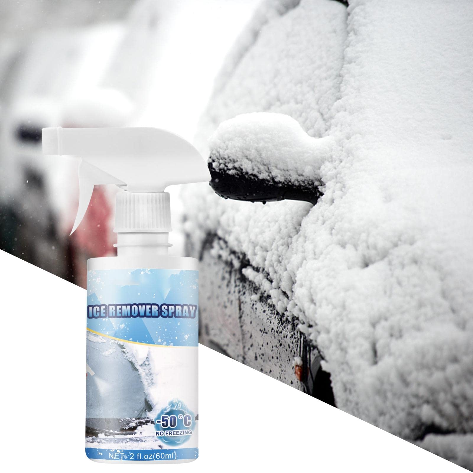 Bavokon 60ml Updated Deicing and Snow Melting Agent,Ice Off Windshield Spray,Winshield -Icer,Winter Windshield Removal Defrosting Liquid & Snow Melting Agent,Windshield Snow Melting -icer