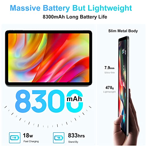 DOOGEE T20 Android Tablet,10.4'' 2K Tablet,15GB+256GB, Hi-Res Quad Speakers, Octa-core Gaming Tablet, 8300mAh Battery, 2.4G/5G WiFi Tablet Android 12, TÜV Low Bluelight, Split Screen