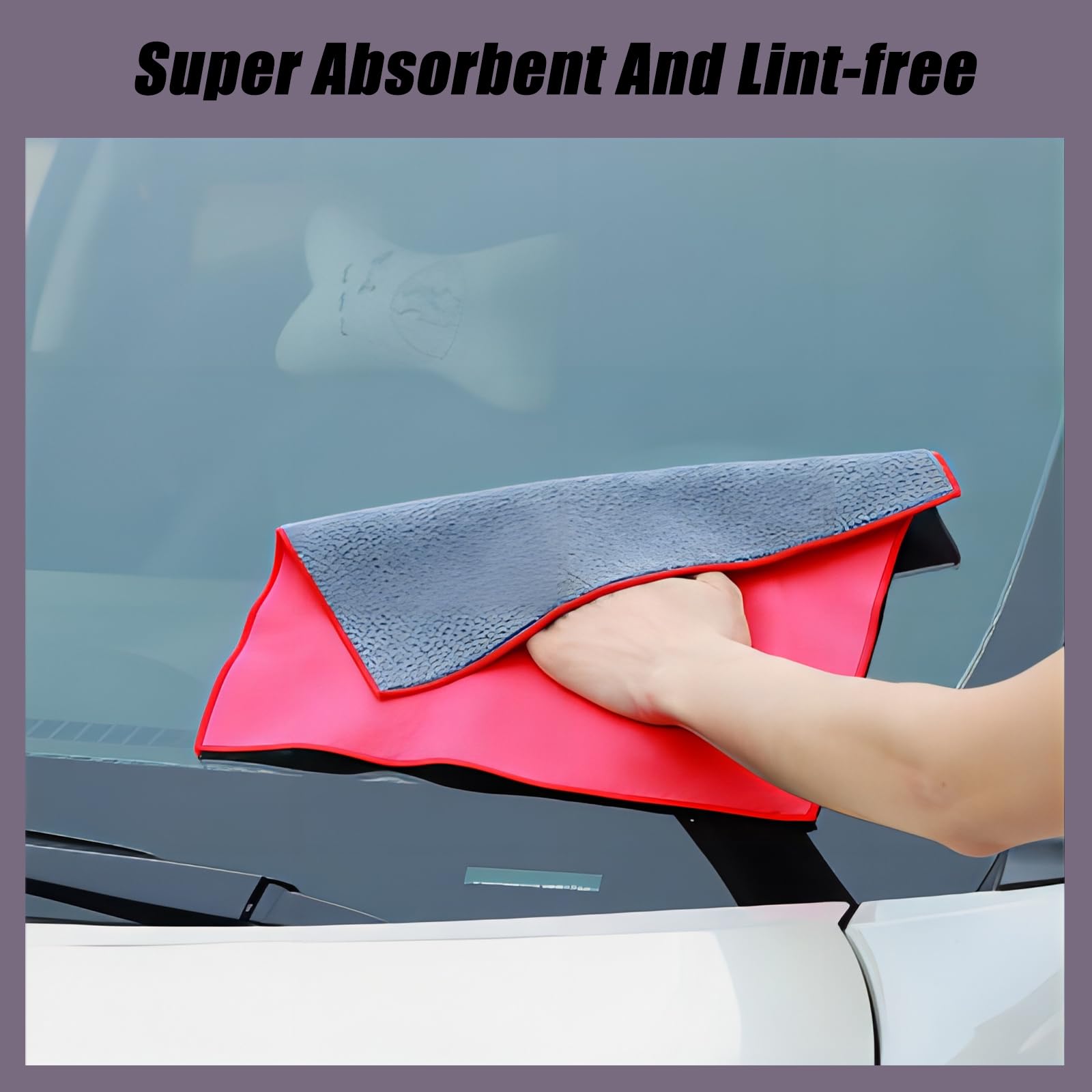 Vingtank 2Pcs Sponge Car Drying Towel - Extra Large Super Absorbent Microfiber Towel for Quick & Effortless Auto Detailing