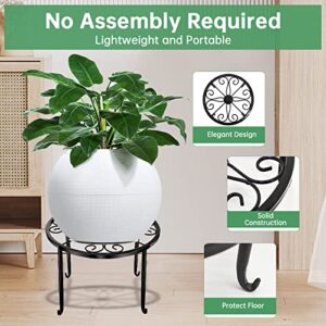 6 Pack Metal Plant Stand Indoor Outdoor Plants Holder Christmas Gift-Flower Potted Stands Rack for Multiple Plants,Sturdy Iron Pot Round Shelf,Modern Stylish Holder for Garden Home Kitchen Patio