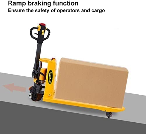 APOLLOLIFT Electric Pallet Jack Powered Lithium Battery Pallet Truck 3300Lbs Capacity 48" x27" Forks Multi-Function Handle 2PC