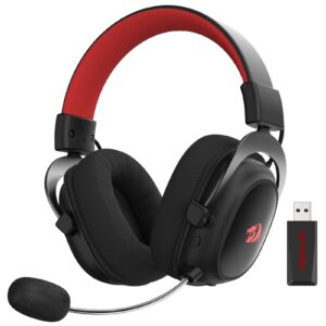 Redragon H510 PRO Zeus-X RGB Wireless Gaming Headset - 7.1 Surround Sound - 53MM Audio Drivers in Memory Foam Ear Pads w/Durable Fabric Cover- Multi Platforms Headphone - USB Powered for PC/PS4/NS