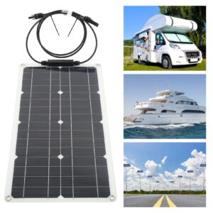 High-Efficiency Monocrystalline PV Module Power Charger,Solar Panel 25W 12V,Waterproof Solar Trickle Charger, High Transmittance Semi Flexible Light Weight Waterproof Solar Panel for Car RV