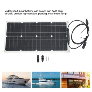 High-Efficiency Monocrystalline PV Module Power Charger,Solar Panel 25W 12V,Waterproof Solar Trickle Charger, High Transmittance Semi Flexible Light Weight Waterproof Solar Panel for Car RV