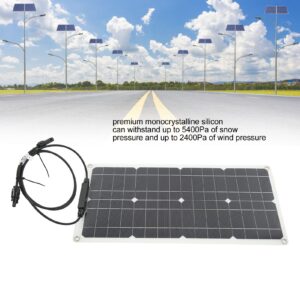 High-Efficiency Monocrystalline PV Module Power Charger,Solar Panel 25W 12V,Waterproof Solar Trickle Charger, High Transmittance Semi Flexible Light Weight Waterproof Solar Panel for Car RV