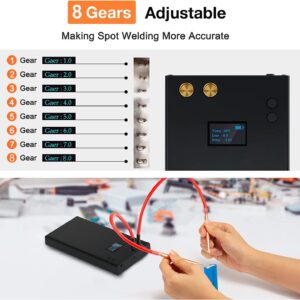 Battery Spot Welder, Portable Mini Spot Welder with LCD Screen, 11000mAh Battery Spot Welder with 80 Gears Adjustable, Spot Welding Pen, 5M Nickel Strip and USB Charging Cable for DIY Spot Welding