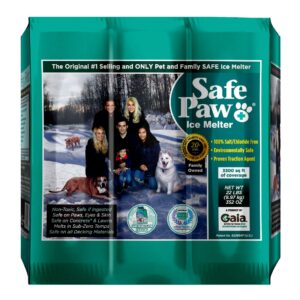 safe paw flexi, child plant dog paw & pet safe ice melt -22lb, 100% salt/chloride free -non-toxic, vet approved, no concrete damage, fast acting formula, last 3x longer