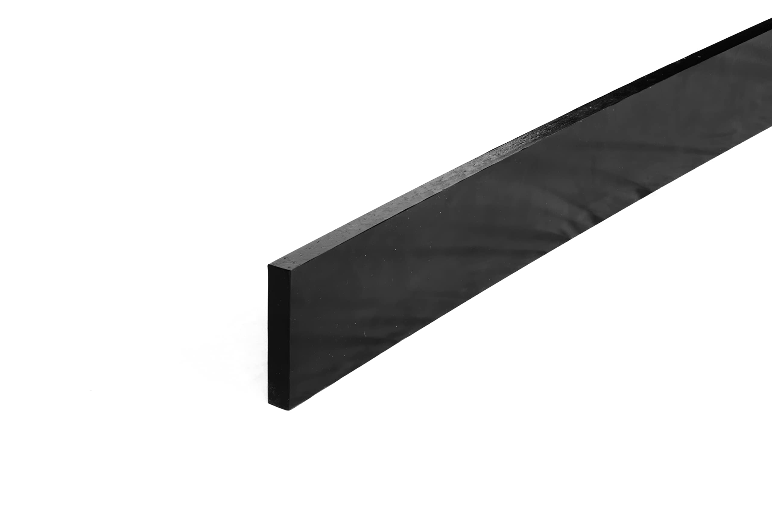 Polyurethane Snow Plow Blade Cutting Edge for UTV/ATV - 48" X 4" X .75" (Black)