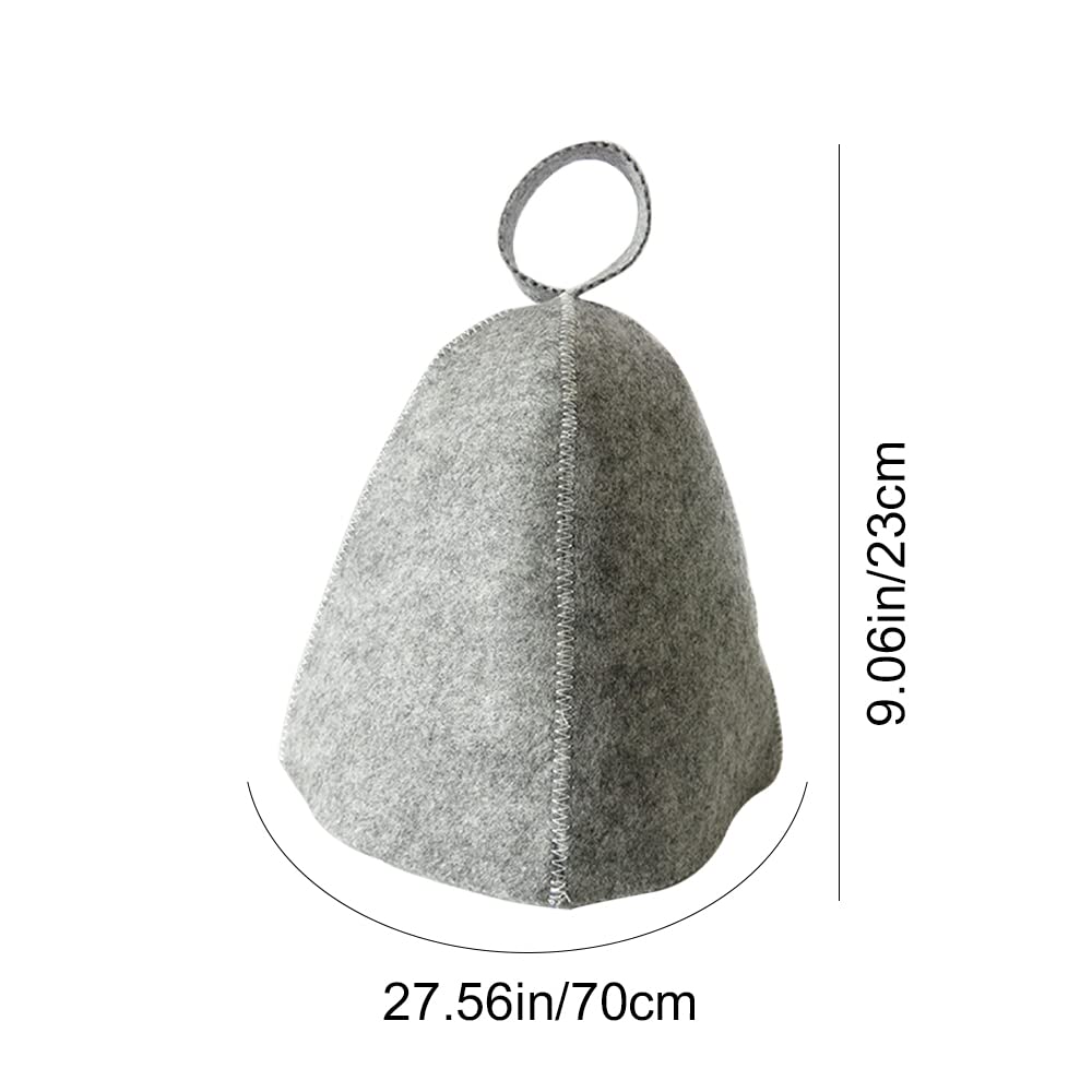 YidaSouko Sauna Hat Foldable Natural Felt Cap Soft Solid Cloche Hat for Hot Dry Steam Room Bath