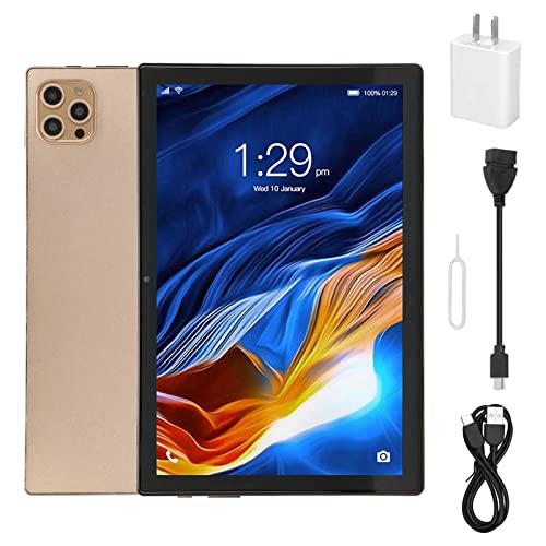 DAKR 10.1 Inch Portable Tablet 100-240V 6G RAM 128G ROM for Home Travel Tablet (US Plug)