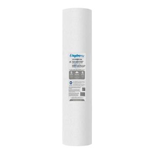 hydrovos 5 micron 20" x 4.5" whole house water filter, nsf certified sediment filter for home water filtration system, large capacity universal fit replacement cartridge, 6-month filter life